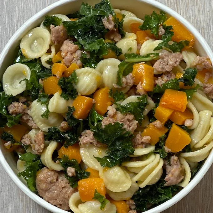 Orecchiette with Butternut Squash & Sausage