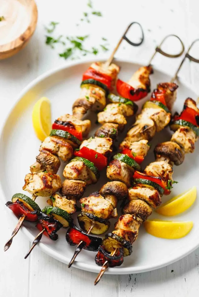 Teriyaki Chicken & Pineapple Skewers (4 Skewers)