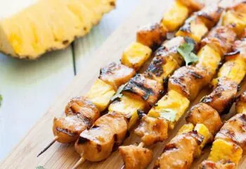 Teriyaki Chicken & Pineapple Skewers (4 Skewers)