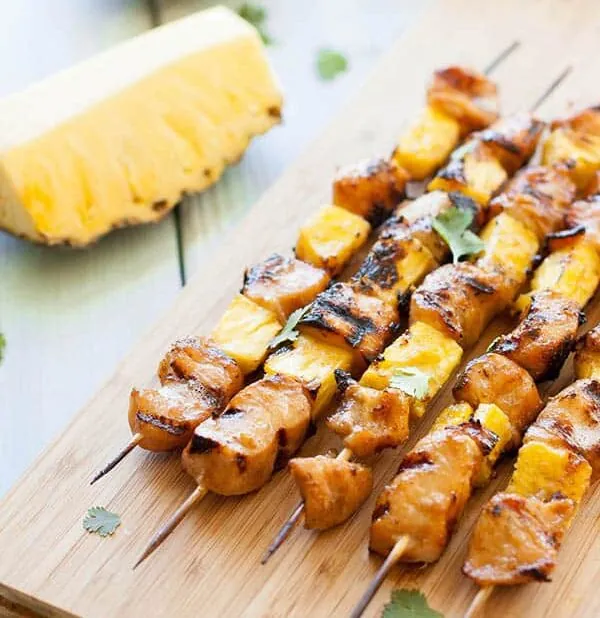 Teriyaki Chicken & Pineapple Skewers (4 Skewers)