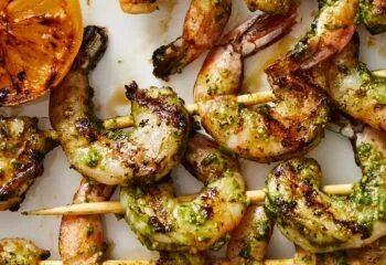 Grilled Pesto Shrimp