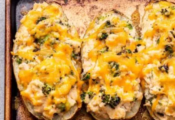 Chicken Broccoli & Cheddar Stuffed Baked Potato