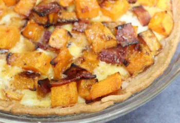 Butternut Squash & Bacon Quiche