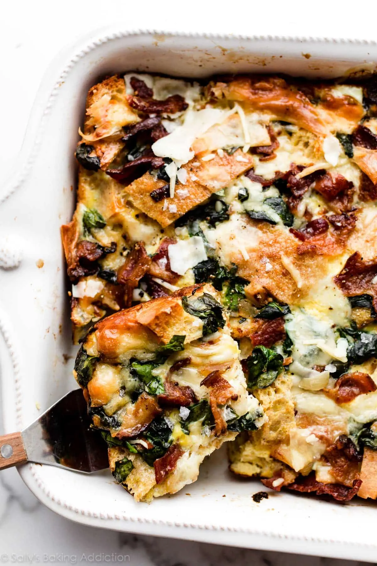 Spinach & Bacon Egg Strata